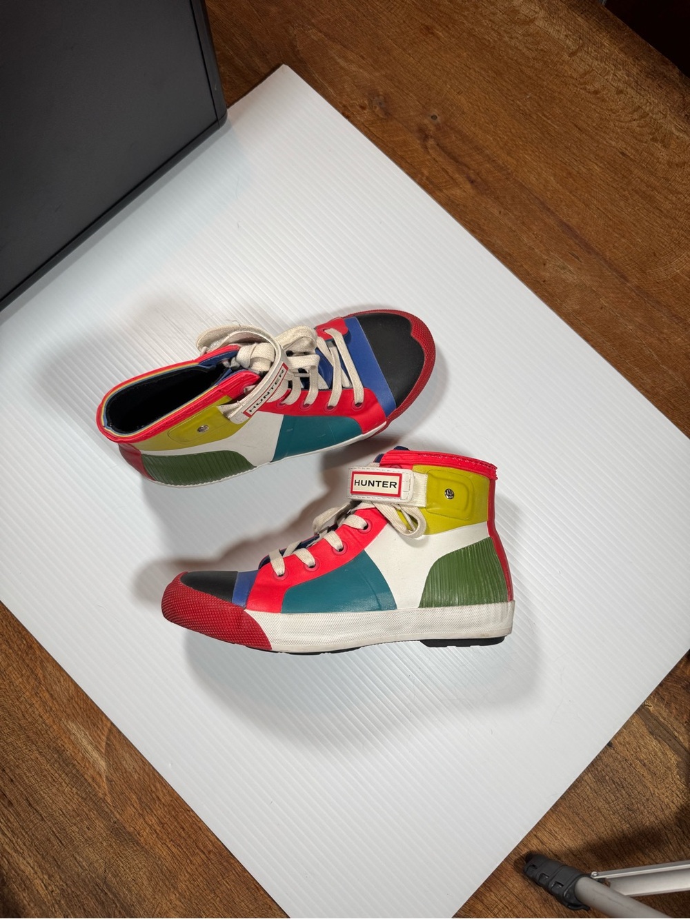Hunter Patchwork Hi-Top Sneakers in UK 6 Women’s - great condition!